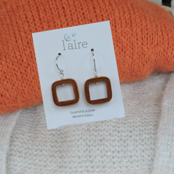 Boucles d'oreilles en papier - Rouille  - 04