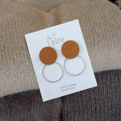 Boucles d'oreilles en papier - Havane  - 02