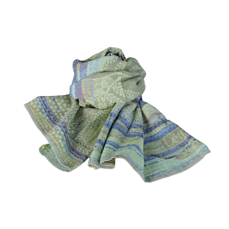 Foulard en coton bio Létol - Pistache mauve