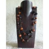 Collier artisanal en bois naturel - Madame Framboise