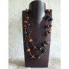 Craft necklace  made of natural wood - Madame Framboise