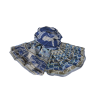Foulard en coton bio Létol - Carine Cobalt