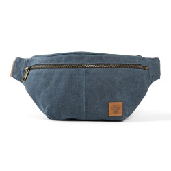 Waxed canvas fanny pack - Navy blue