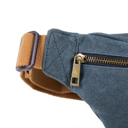 Waxed canvas fanny pack - Navy blue - Alaskan Maker