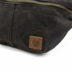 Sac banane toile waxée - Noir - Alaskan Maker