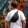 Sac banane toile waxée - Noir - Alaskan Maker