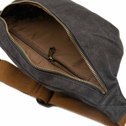 Waxed canvas fanny pack - Black - Alaskan Maker
