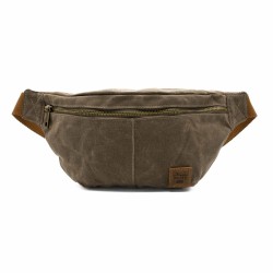 Waxed canvas fanny pack - Khaki