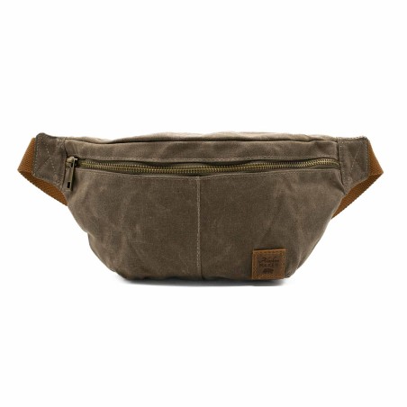 Sac banane toile waxée - Kaki