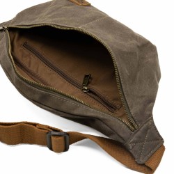 Sac banane toile waxée - Kaki - Alaskan Maker