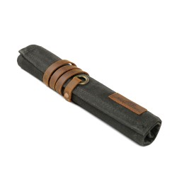 Travel chess & checkers set - Waxed canvas - Black - Alaskan Maker