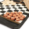 Jeu d'échecs & de dames de voyage - Toile waxée - Noir - Alaskan Maker