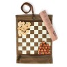 Travel chess & checkers set - Waxed canvas - Havana - Alaskan Maker