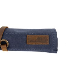 Travel chess & checkers set - Waxed canvas - Navy blue - Alaskan Maker