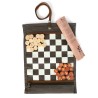 Travel chess & checkers set - Waxed canvas - Khaki