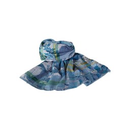 Foulard en coton bio Létol - Turquoise