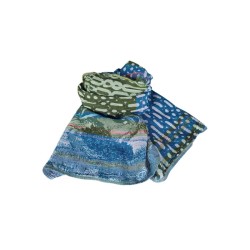 Foulard en coton bio Létol - Paon Mousse