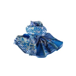 Foulard en coton bio Létol - Lagune
