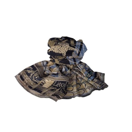 Cotton scarf Létol - Black gold
