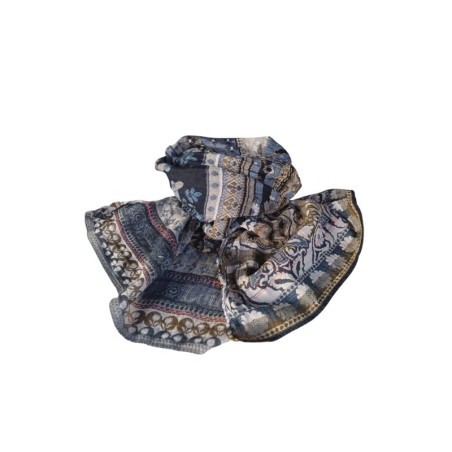 Cotton scarf Létol - Noir or