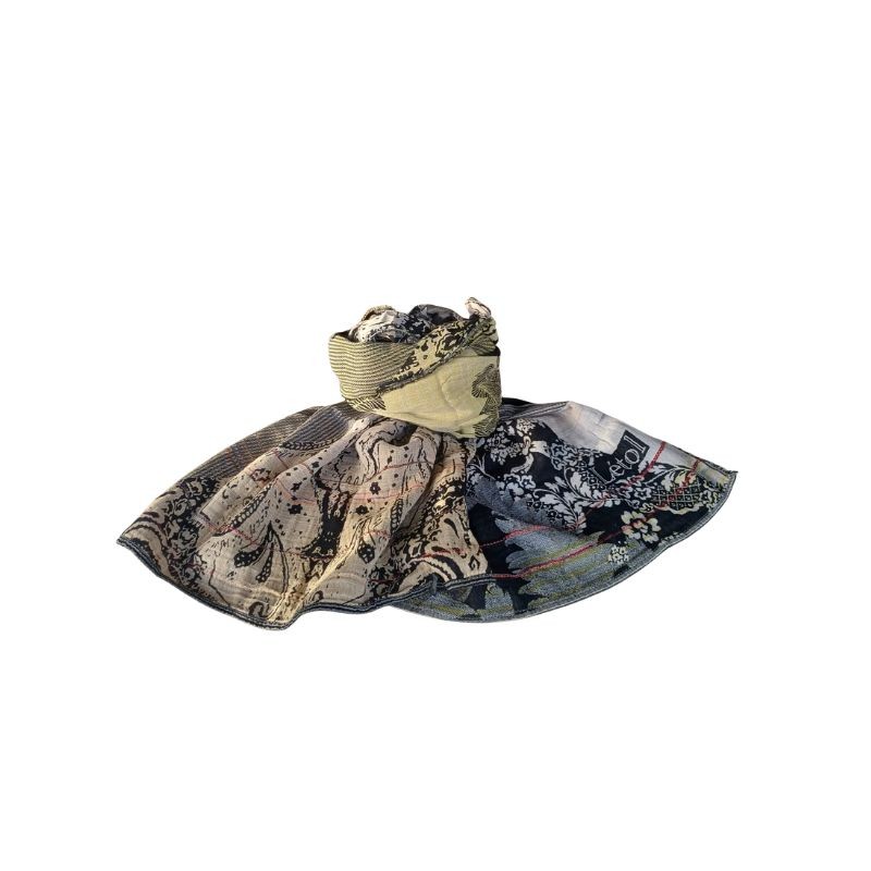 Cotton scarf Létol - Swan black