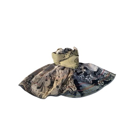 Foulard en coton bio Létol - Swan black