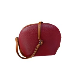 Leather bag -  Burgundy red