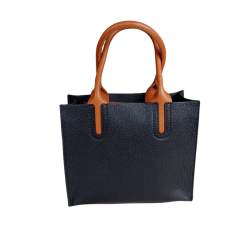 Sac en cuir grainé - Noir - Madame Framboise