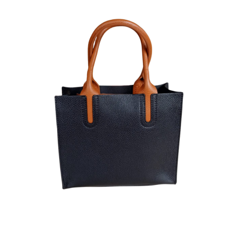 Grained leather bag - Black - Madame Framboise