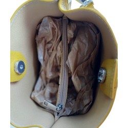 Sac en cuir grainé - Moutarde