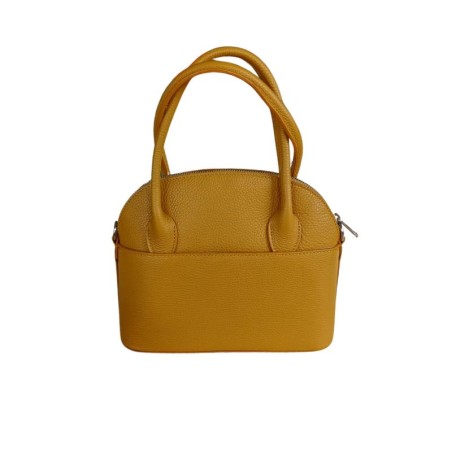 Small grained leather bag - Mustard