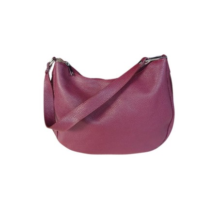Grained leather bag - Plum - Madame Framboise