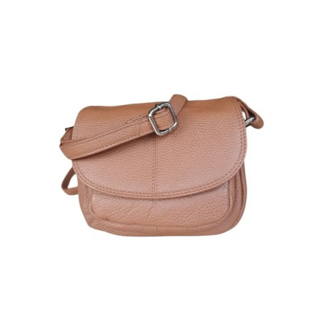 Grained leather bag - Caramel