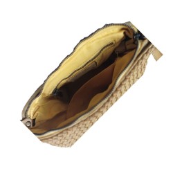 Sac en cuir tressé - Moutarde