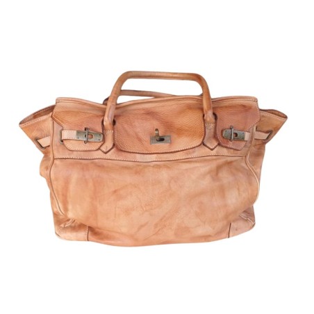 Large leather bag - Natural - Madame Framboise
