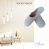 Moroccan suede slippers - Greige - Madame Framboise