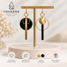 Brass and Resin Earrings - Madame Framboise