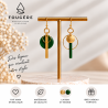 Brass and Resin Earrings - Madame Framboise