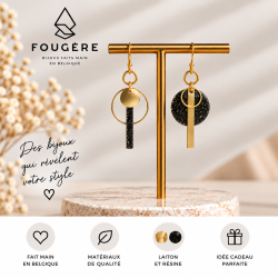 Brass and Resin Earrings - Madame Framboise