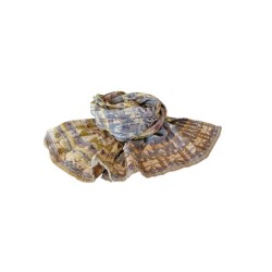 Foulard en coton bio Létol - Ambre Souris - Madame Framboise