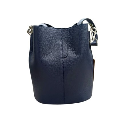 Sac en cuir grainé - Marine - Madame Framboise