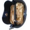 Grained Leather Bag - Navy