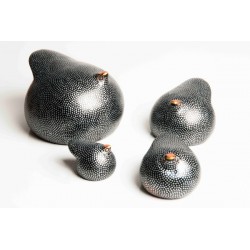 Silver guinea fowl clay - Madame Framboise