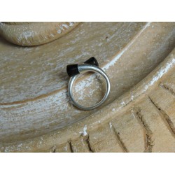 Bague touareg en argent et ébène - Madame Framboise