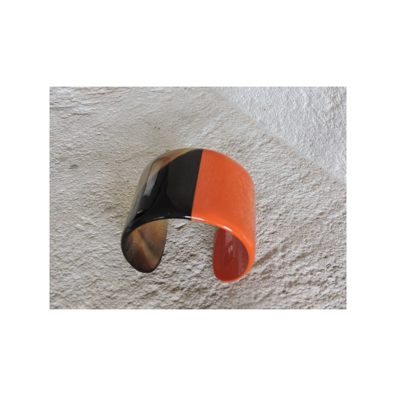 Horn cuff orange lacqued - Madame Framboise