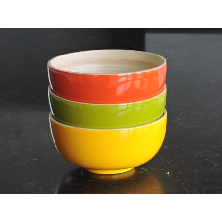 Lacquered bamboo salad bowl - Madame Framboise Lacquered bamboo salad bowl - Madame Framboise