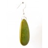 Olive green drop tagua earrings - Madame Framboise