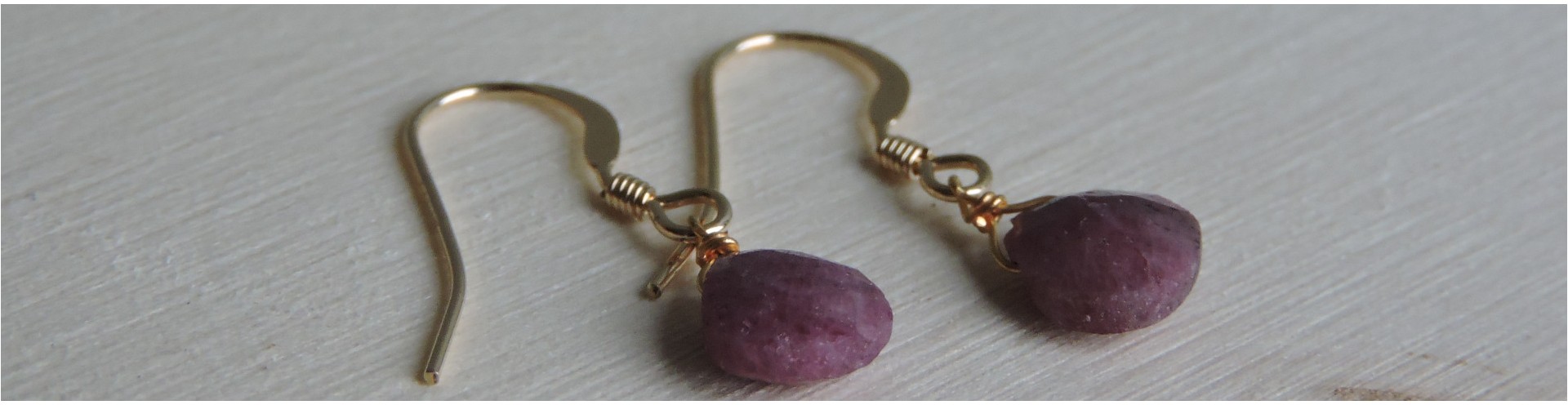 Gold or silver plated earrings, semi precious stones