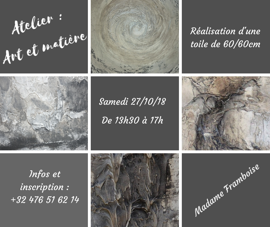 Atelier créatif "Art et Matières" - 27/10/2018